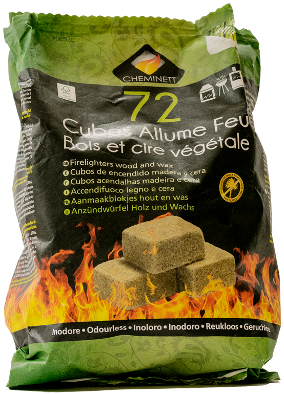 Allume feu cubes 100% naturel 72 pièces - PYROFEU - Image 1