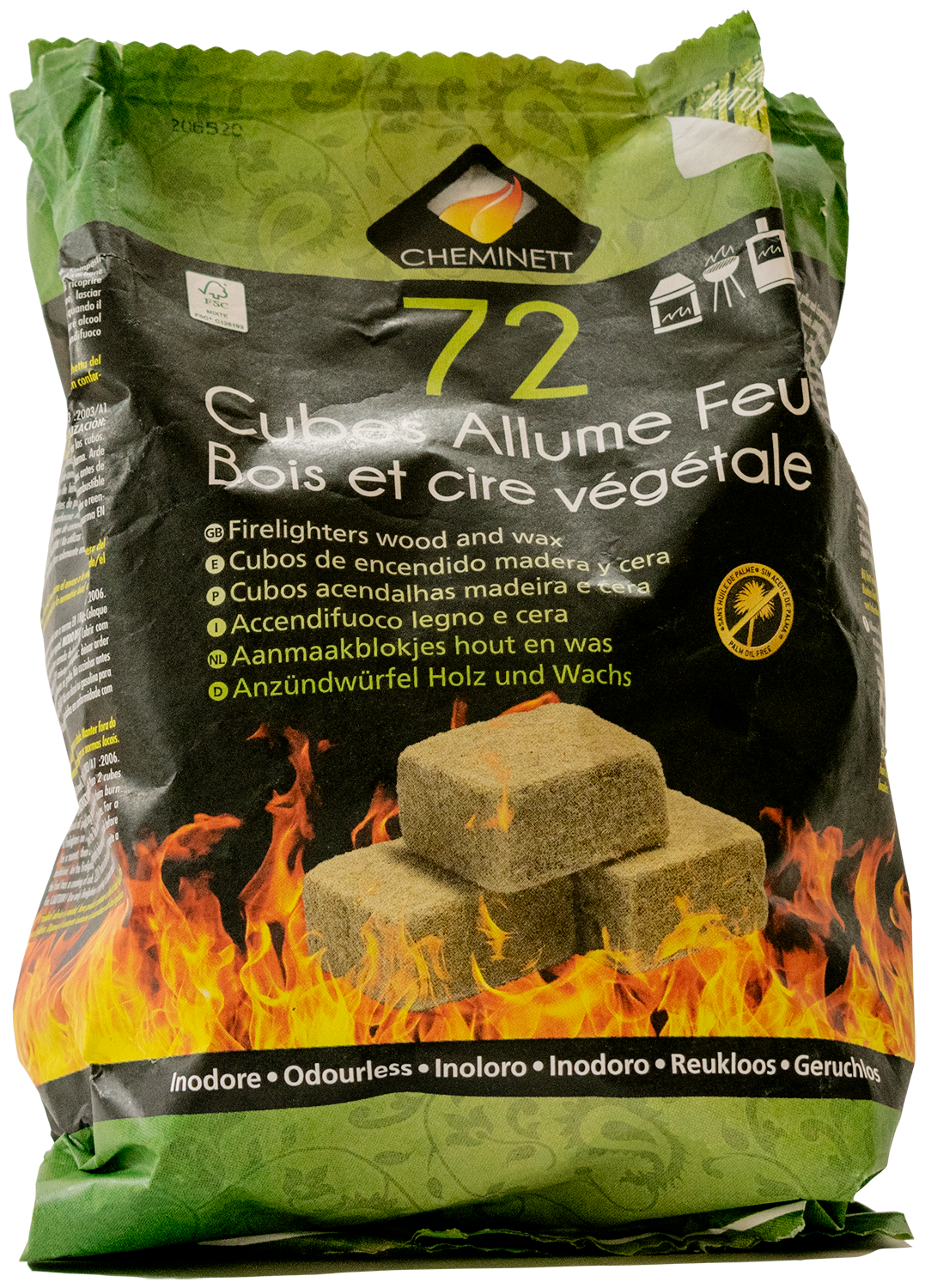 Allume feu cubes 100% naturel 72 pièces - PYROFEU