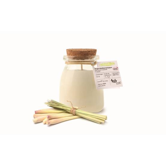Bougies la Française - Bougie parfumée Nao Citronnelle 120g Ø.6,50 x H.8,00 cm
