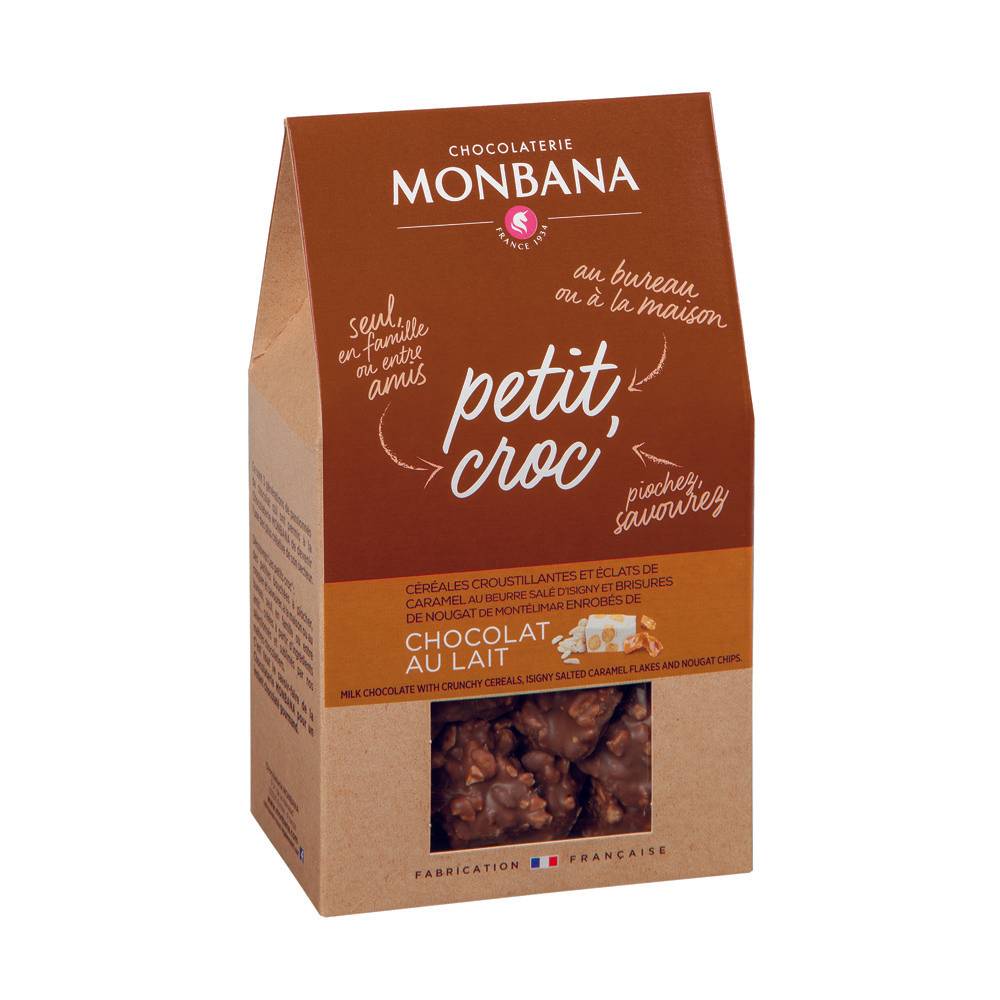 Monbana - Monbana - Petit Croc' lait caramel beurre salé et nougat 120 g - Image 1
