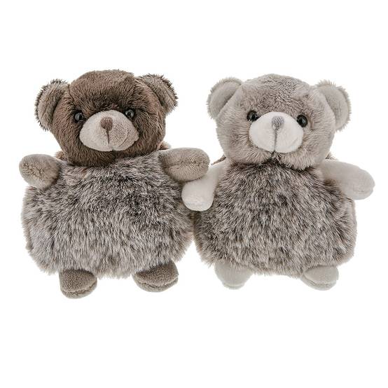 Peluche ours boule bruns assortis 12 cm