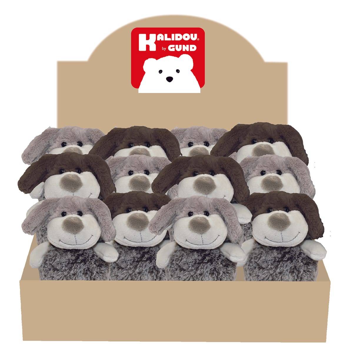 peluche chiens boule bruns assortis