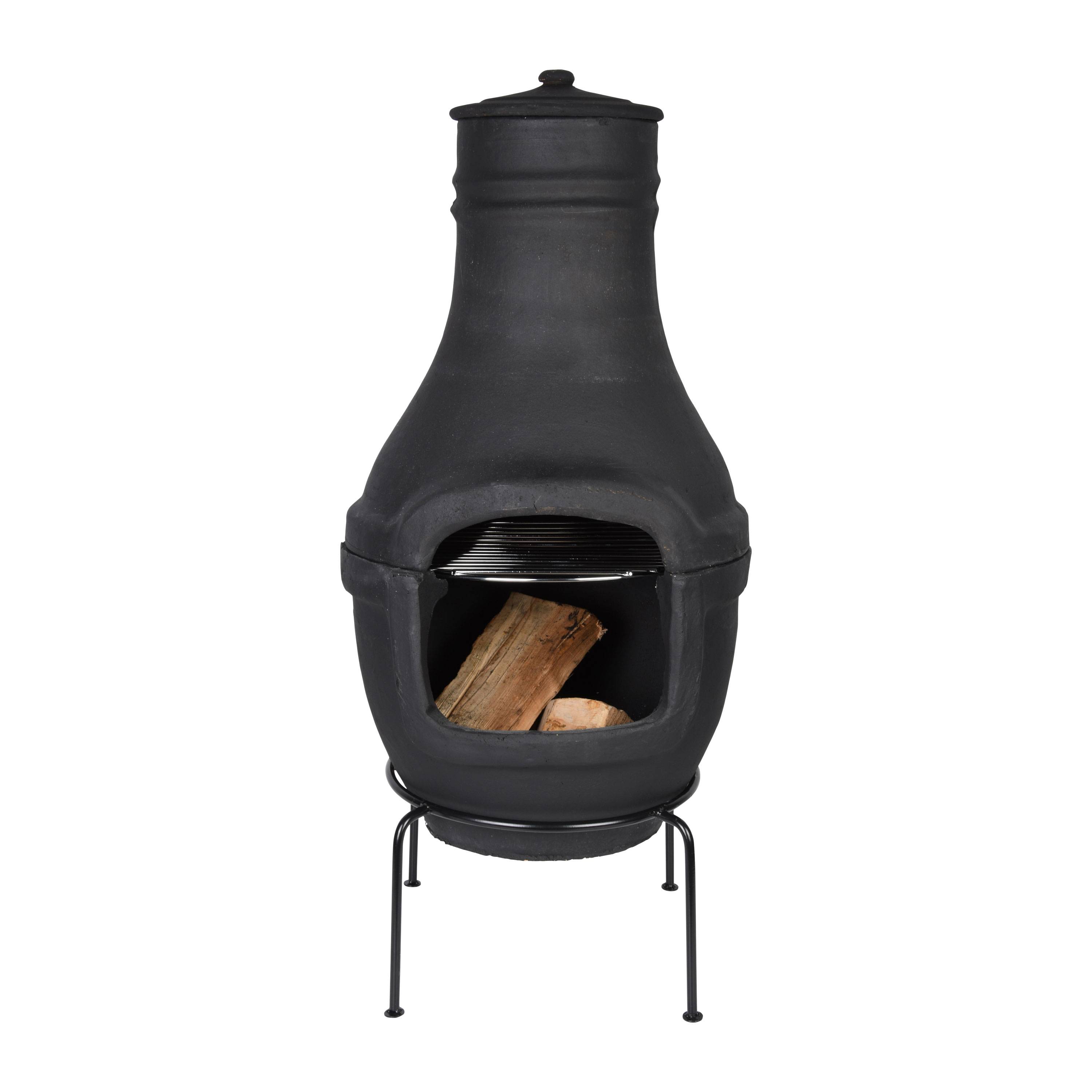 Esschert Design - Esschert Design - Cheminée terre cuite noire L - Image 3