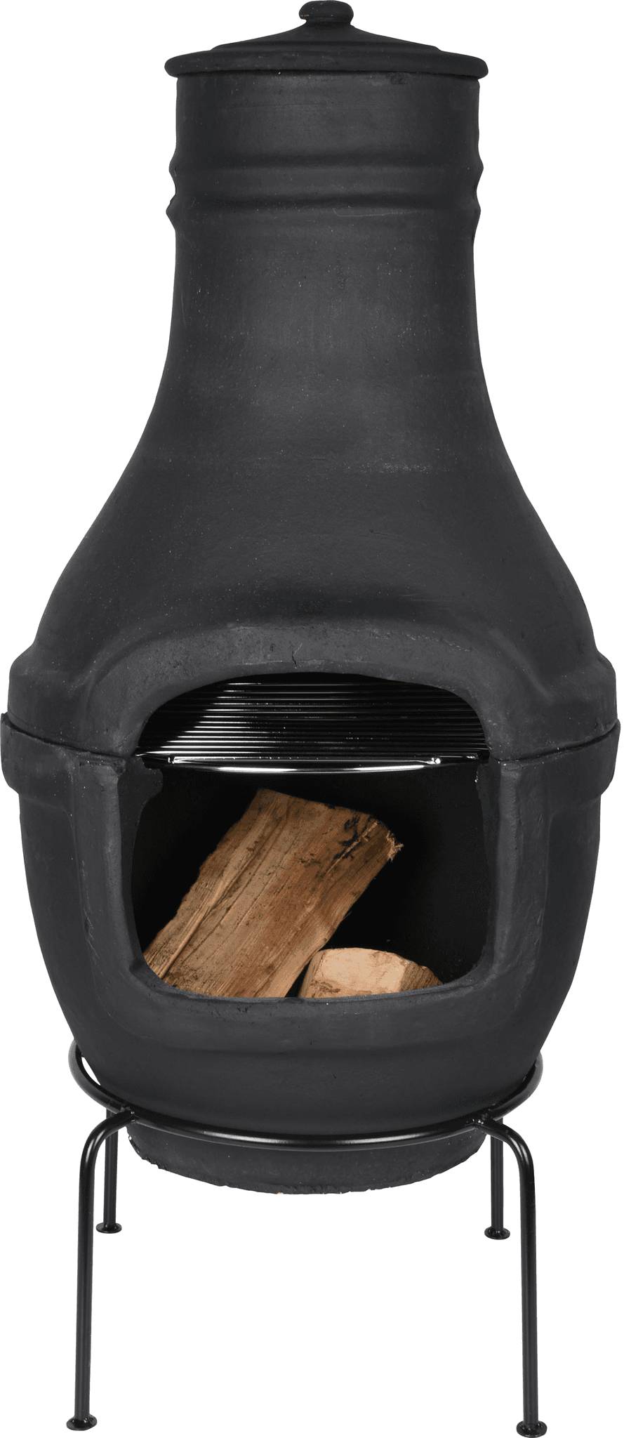 Esschert Design - Esschert Design - Cheminée terre cuite noire L - Image 1
