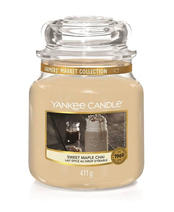 Yankee Candle - Bougie Chai au sirop d'érable - Jarre moyenne - 411 g