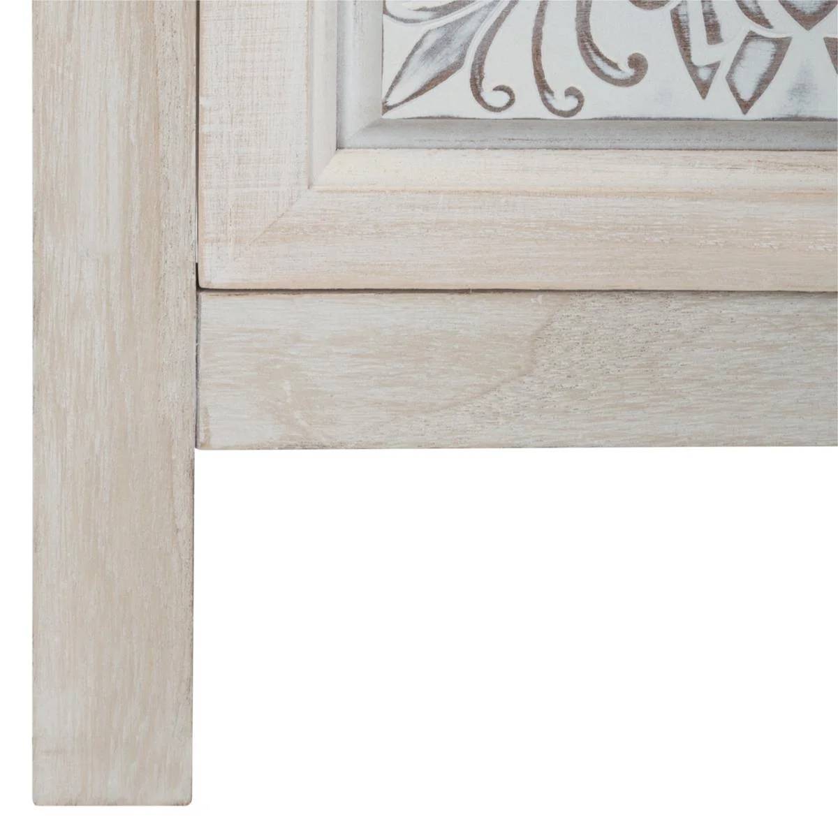 Commode 3 tiroirs bois blanc L 48 l 34 H 80 cm - ATMOSPHERA - Image 2