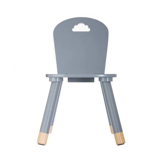 Chaise enfant bois gris L 32 x P 31,5 x H 50 cm - DOUCEUR - Image 4
