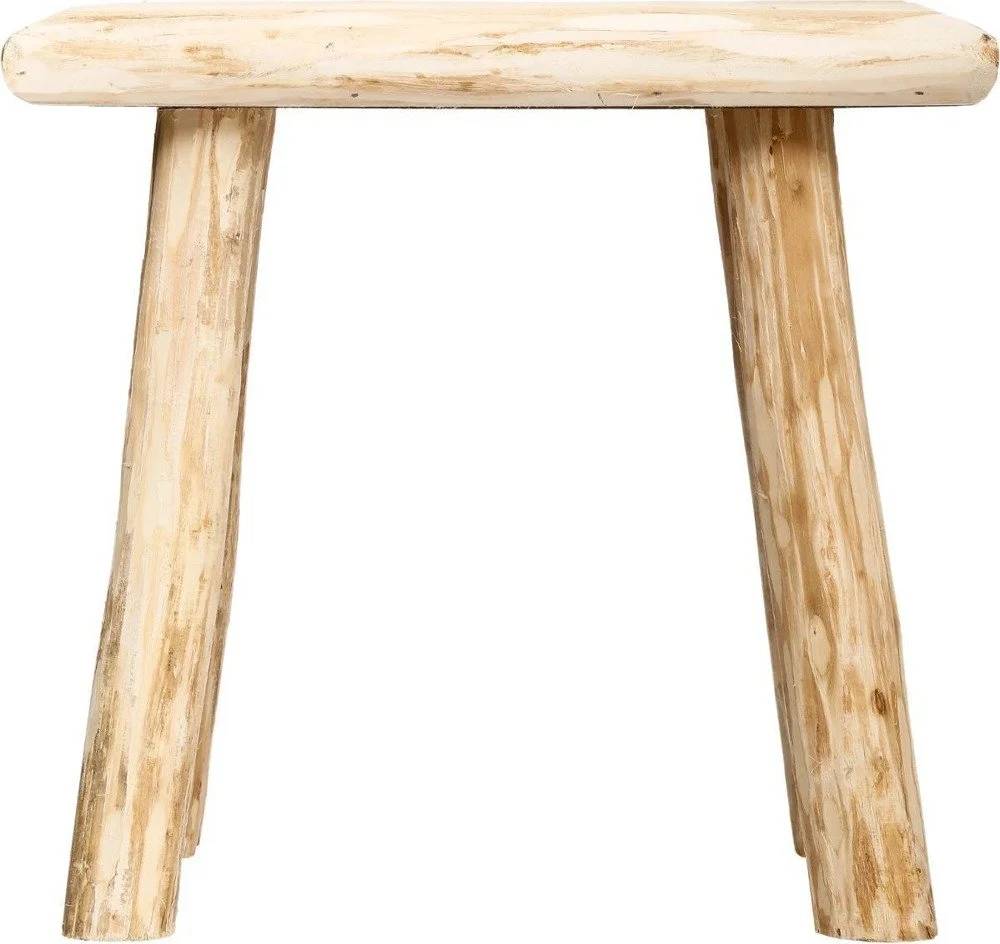 Tabouret en bois de peuplier naturel L 34,5 x P 23 x H 31 cm - ATMOSPHERA - Imagen 5