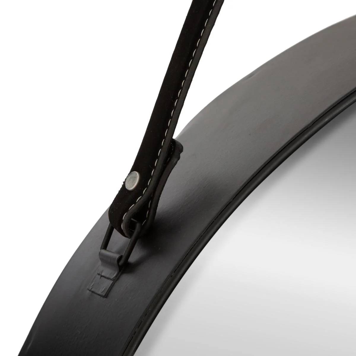 Miroir étagère métal noir Ø 55 cm ép. 10 cm ATMOSPHERA - Imagen 5