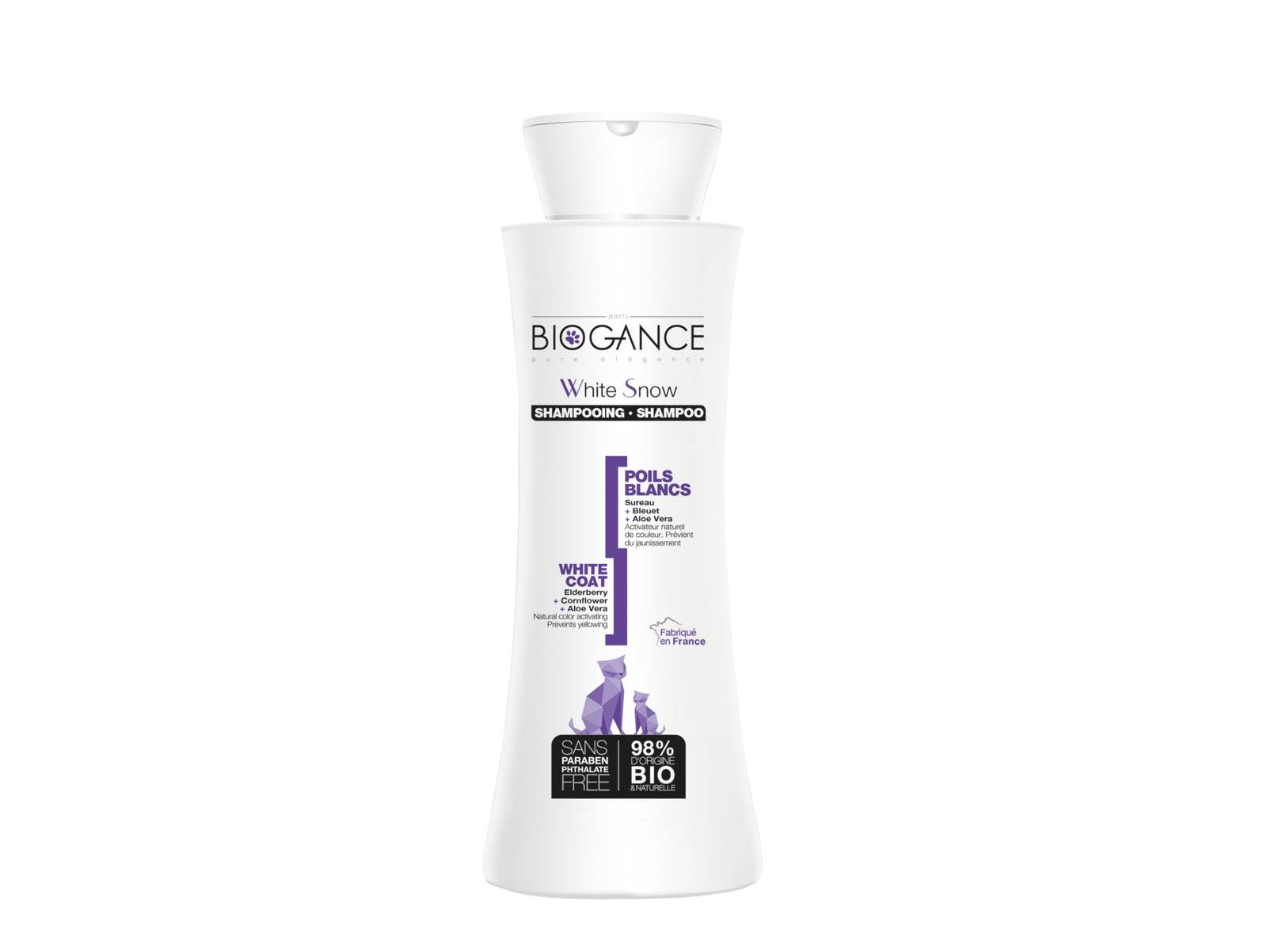 Biogance - Shampoing Poils Blancs Chat White Snow 150 ml - BIOGANCE - Imagen 2