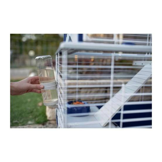 Clapier pour lapins métal et plastique rouge L.78 l.48 H.65 cm Barn 80 - Ferplast - Image 1