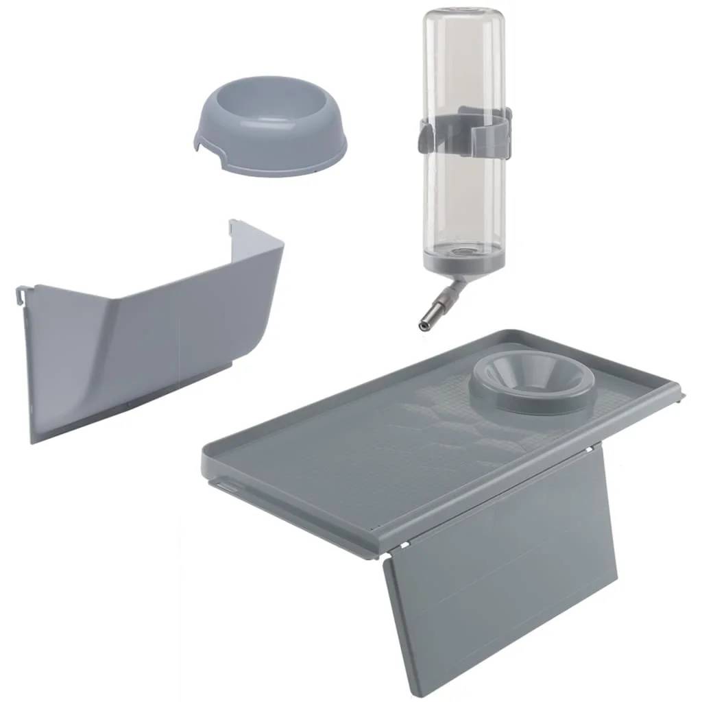 Clapier Barn 100 acier et plastique gris 96x57x73 cm – FERPLAST - Imagen 4