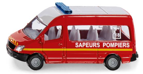 Siku - Fourgon pompiers France L.8,2 x l.3 x H.3,6 cm