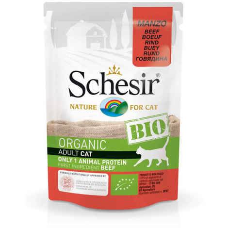 Schesir - Schesir - Aliment bio pour chats - Boeuf 85g