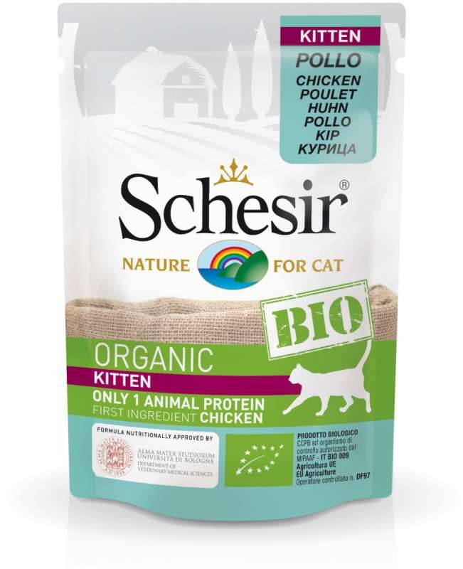 Schesir - Schesir - Aliment bio pour chatons - Poulet 85g
