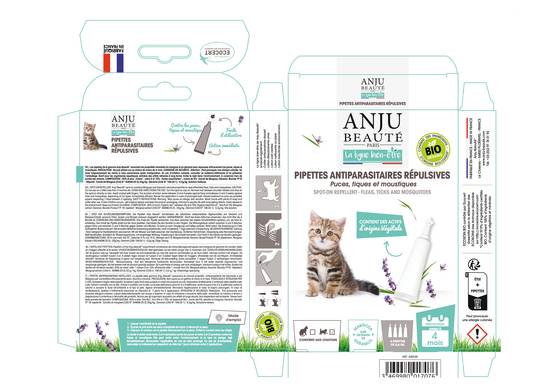 Anju Beaute - Pipette Insectifuge Chaton Ecosoin Bio x 4 - Image 2