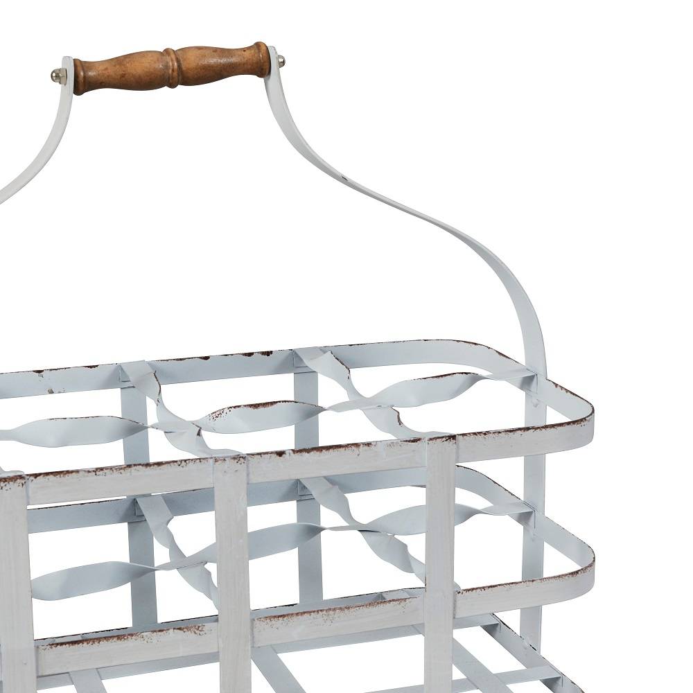 Cesta portabotellas de metal - L.40 x l.14 x H.35 cm - Imagen 2