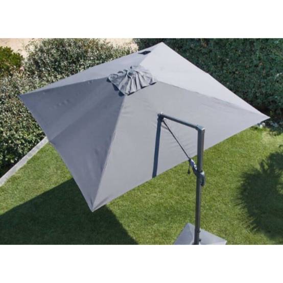 Pro Loisirs - Parasol déporté - orientable à rotation 360° Aluminium Taupe 3m - Image 1