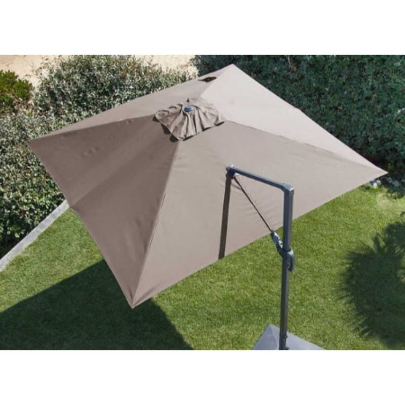 Pro Loisirs - Parasol déporté - 3 m - Aluminium - Taupe