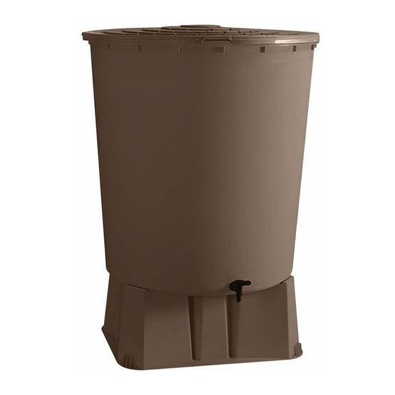 Belli - Récupérateur d'eau de pluie 350L socle, un robinet, un couvercle et collecteur inclus - BELLI - Image 1