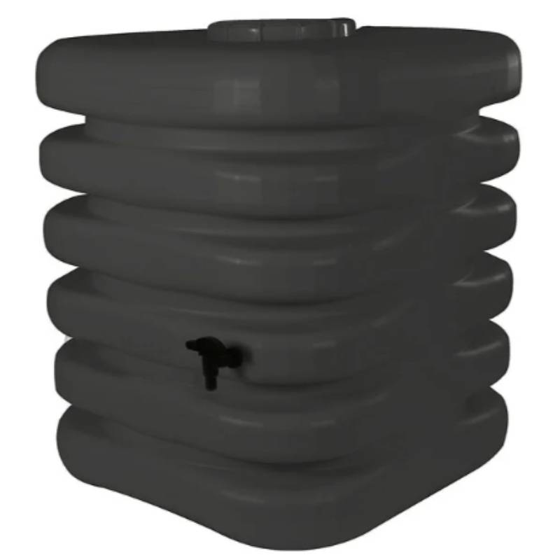Belli - Récupérateur d'eau de pluie 1000L robinet et collecteur inclus cubique gris anthracite  – BELLI - Imagen 1