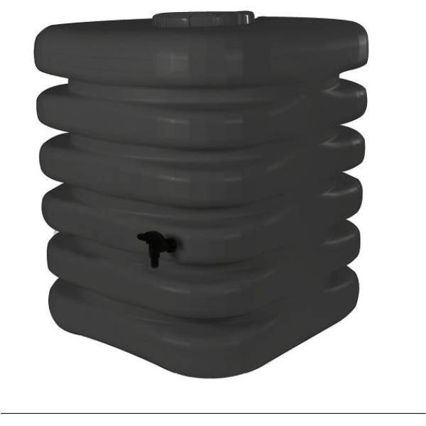 Belli - Récupérateur d'eau de pluie 1000L robinet et collecteur inclus cubique gris anthracite  – BELLI - Imagen 3