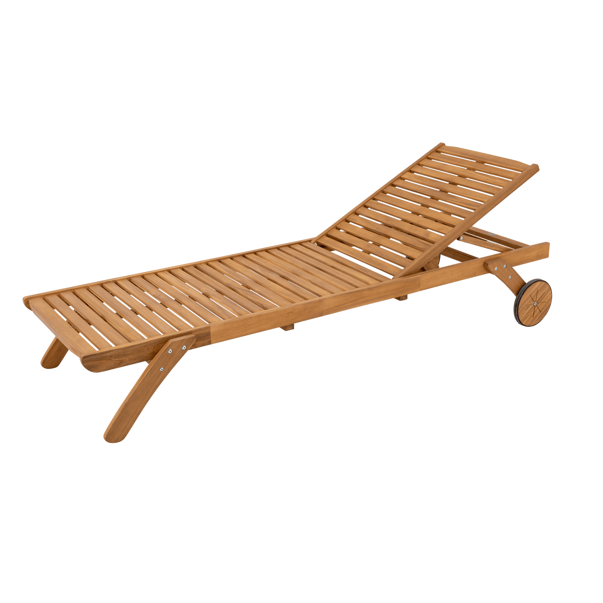 Bain de soleil en acacia L.195 x l.71 x H.33 cm - Image 1