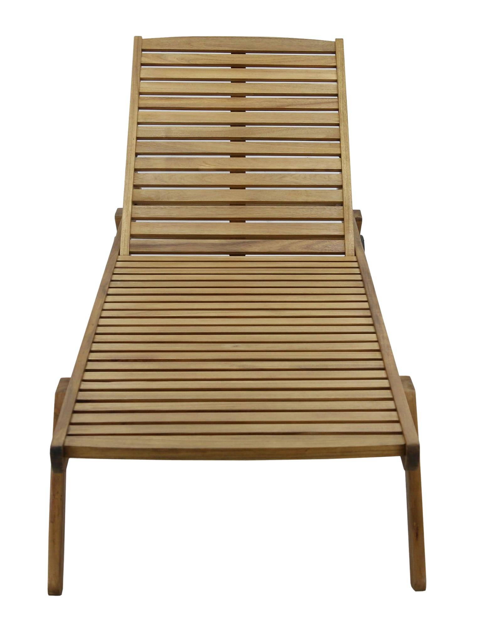 Bain de soleil en acacia L.195 x l.71 x H.33 cm - Image 8