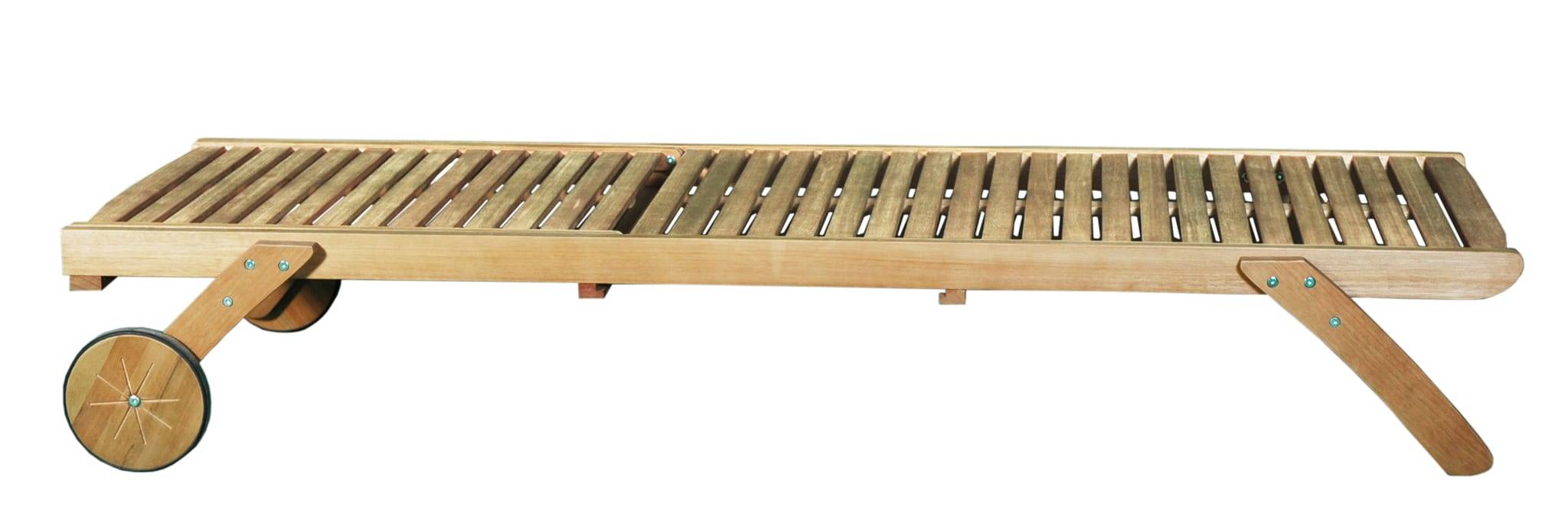 Bain de soleil en acacia L.195 x l.71 x H.33 cm - Image 7