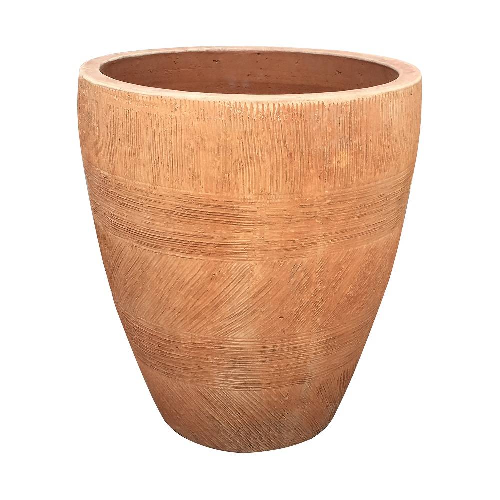 Pot rond en terre cuite - Ø.31 x H.40 cm