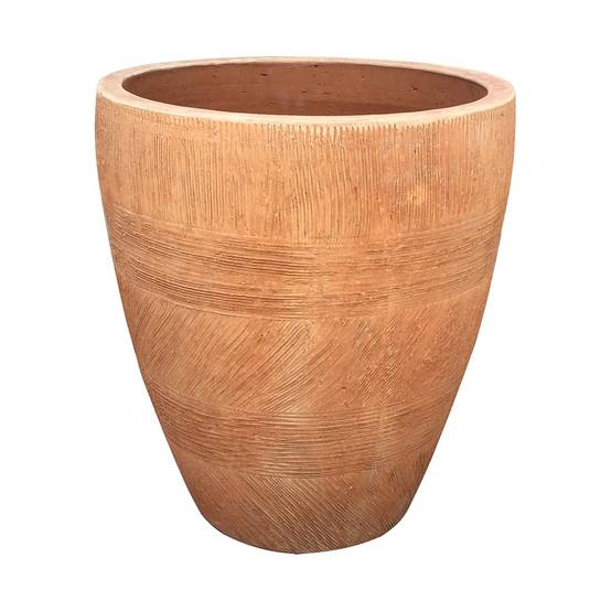Pot rond en terre cuite - Ø.21 x H.30 cm
