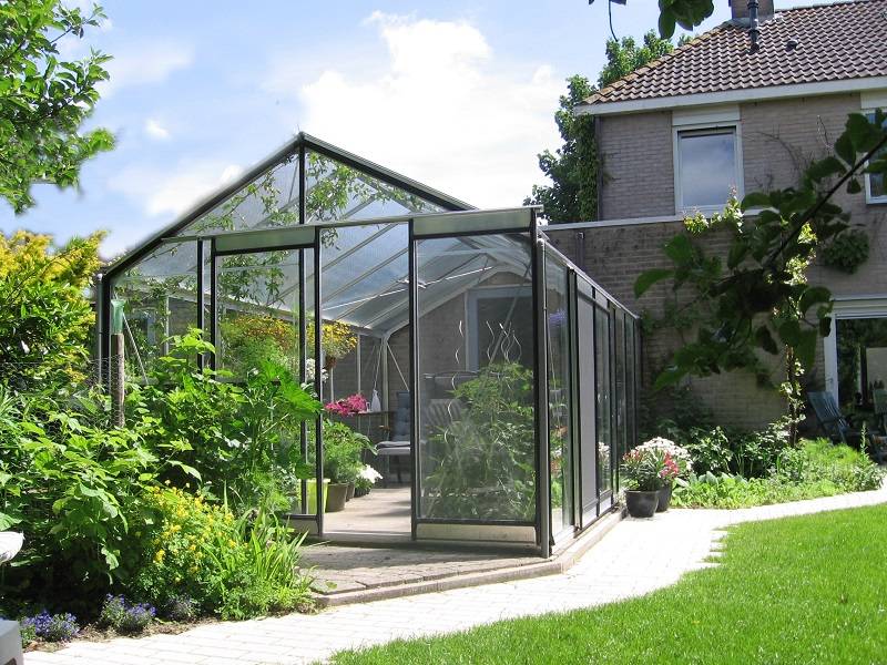 ACD Pro - Serre de jardin verre trempé aluminium brut 11,35 m² Prestige R305H Aluline avec embase - ACD Pro
