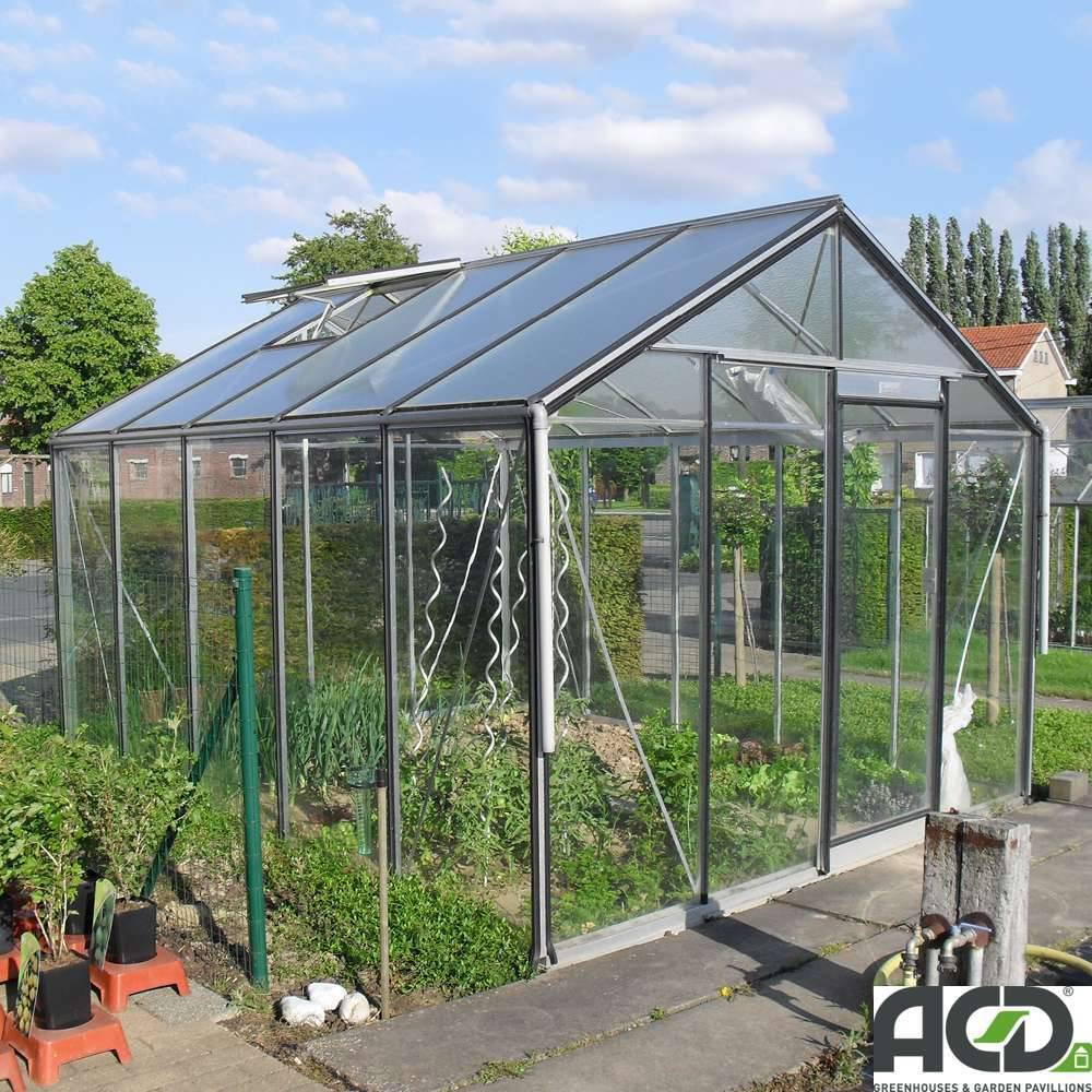 ACD Pro - Serre de jardin verre trempé aluminium brut 11,35 m² Prestige R305H Aluline avec embase - ACD Pro - Image 5