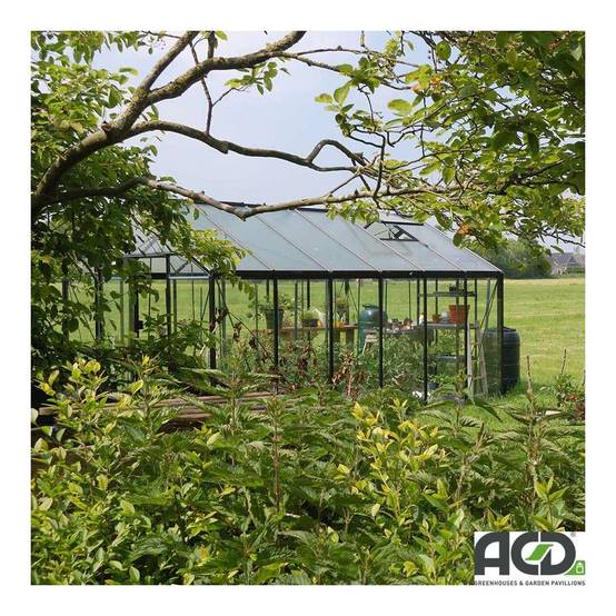 ACD Pro - Serre de jardin verre trempé aluminium noir 13,62 m² Prestige R306H Blackline avec embase - ACD Pro - Image 6