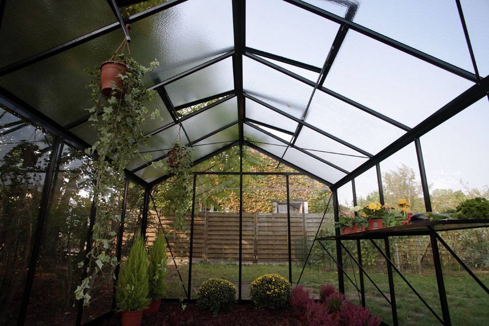 ACD Pro - Serre de jardin verre trempé aluminium noir 13,62 m² Prestige R306H Blackline avec embase - ACD Pro - Image 2
