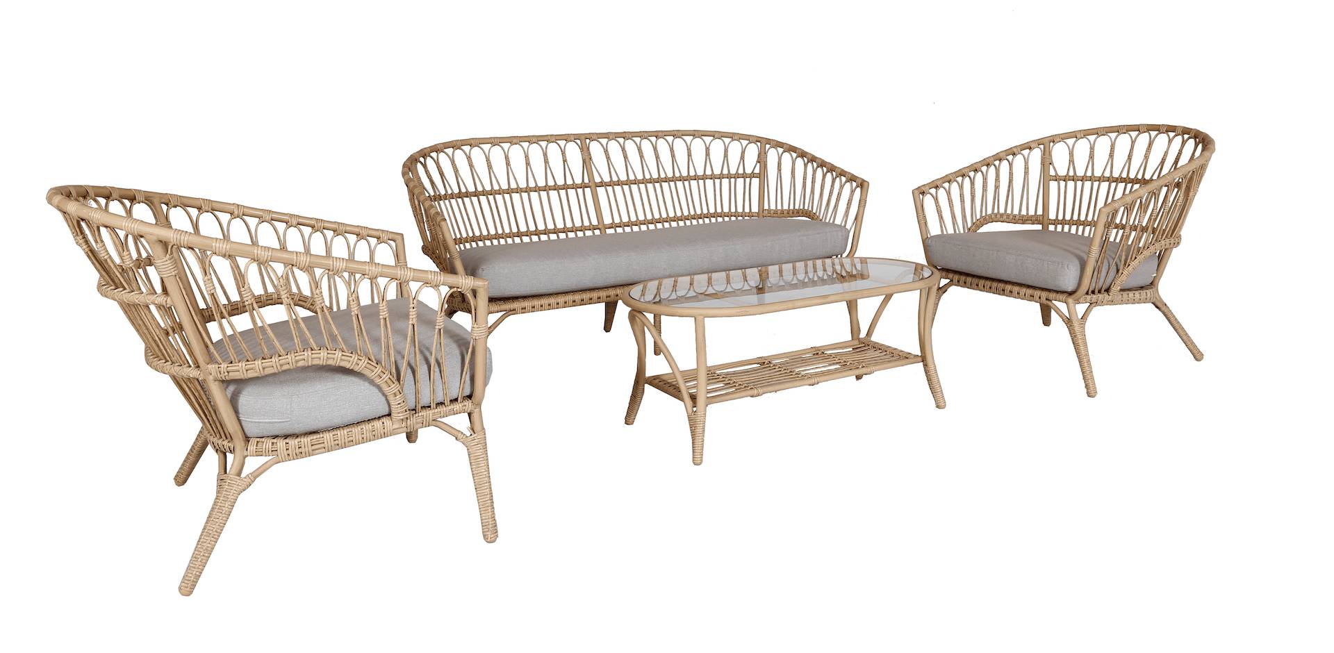 L'Estivalier - L'Estivalier - Salón Robinson 4 plazas gris - L83 x l168 x H79 cm - Imagen 3