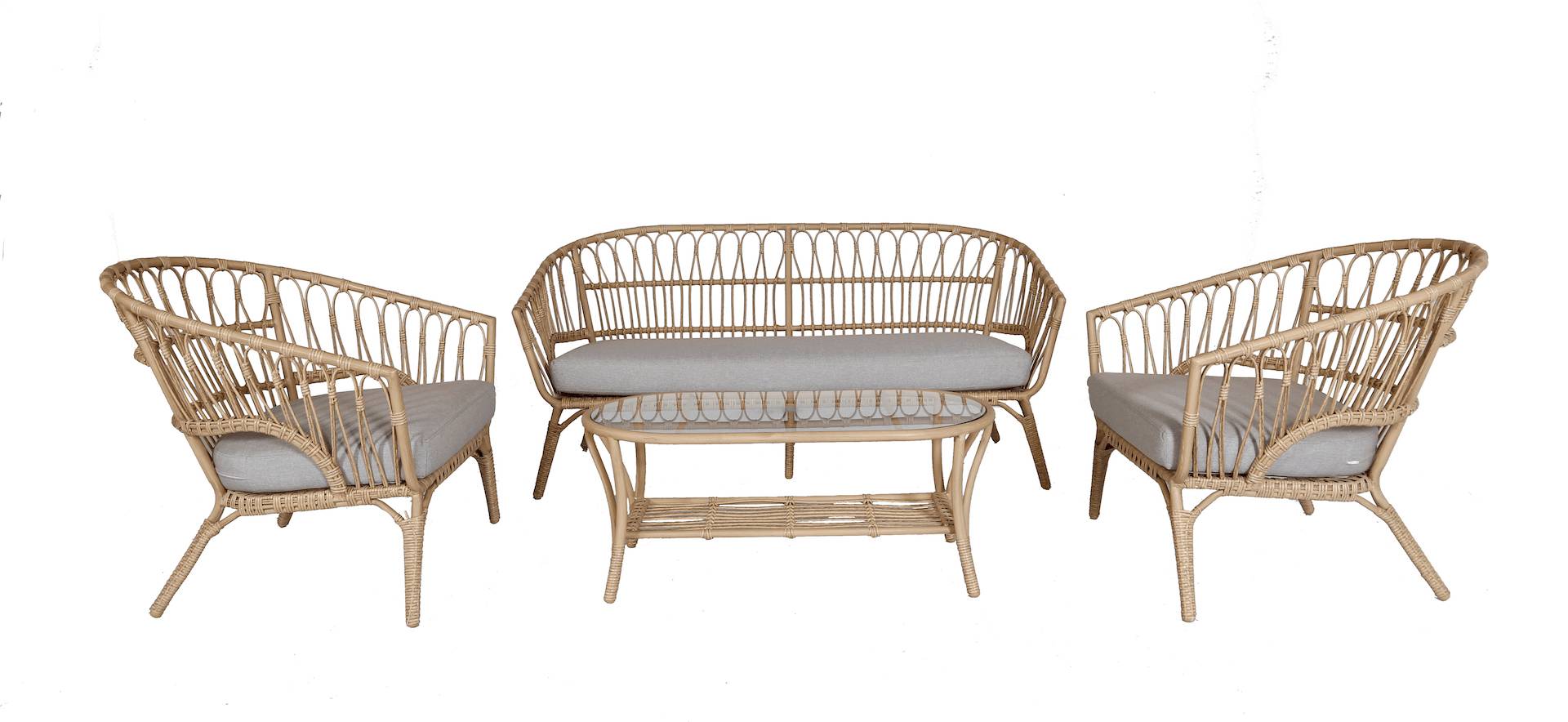 L'Estivalier - L'Estivalier - Salon Robinson 4 places gris - L83 x l168 x H79 cm - Image 5