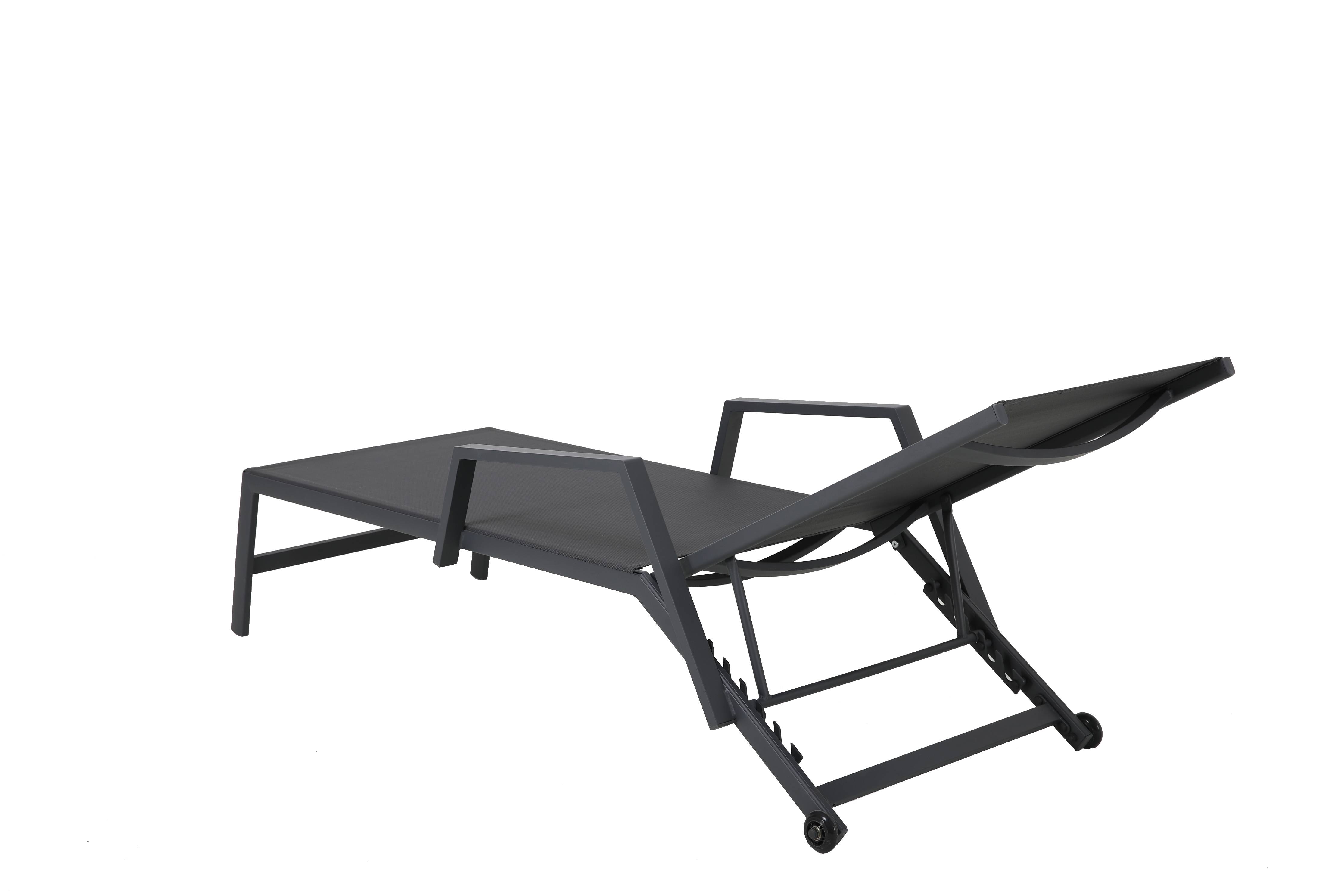 Ecloz - Bain de soleil alu polyester Solar Plus Anthracite H.72 cm ECLOZ - Image 2