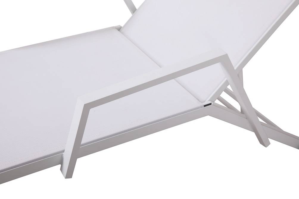 Ecloz - Bain Soleil Solar Plus blanc av accoudoirs L.193 x l.70 x H.34 cm - Image 5