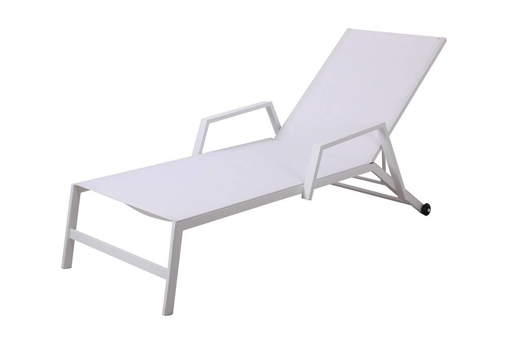 Ecloz - Bain Soleil Solar Plus blanc av accoudoirs L.193 x l.70 x H.34 cm - Image 1