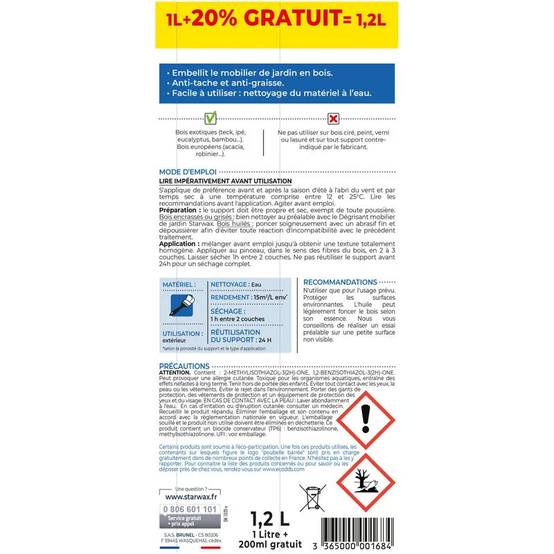 Starwax - Huile protectrice mobilier jardin - Image 4