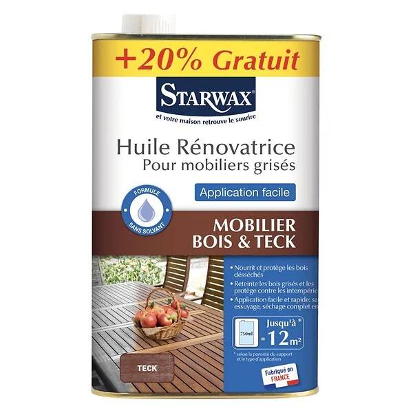 Starwax - Huile rénovatrice application facile Teck - Imagen 1