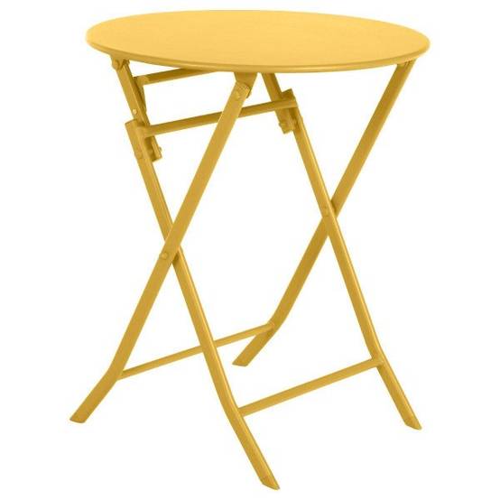Hesperide - Table de jardin ronde moutarde - HESPERIDE - Image 1