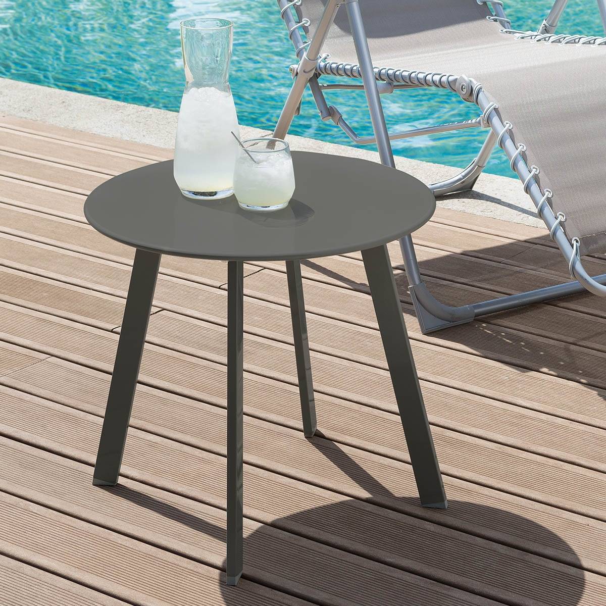 Hesperide - Hesperide - Mesa auxiliar Saona pizarra - Ø50 x H.45 cm - Imagen 2