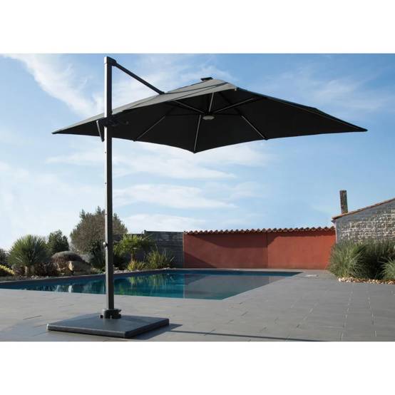 Pro Loisirs - Parasol déporté Aluminium gris - Proloisirs - Image 9