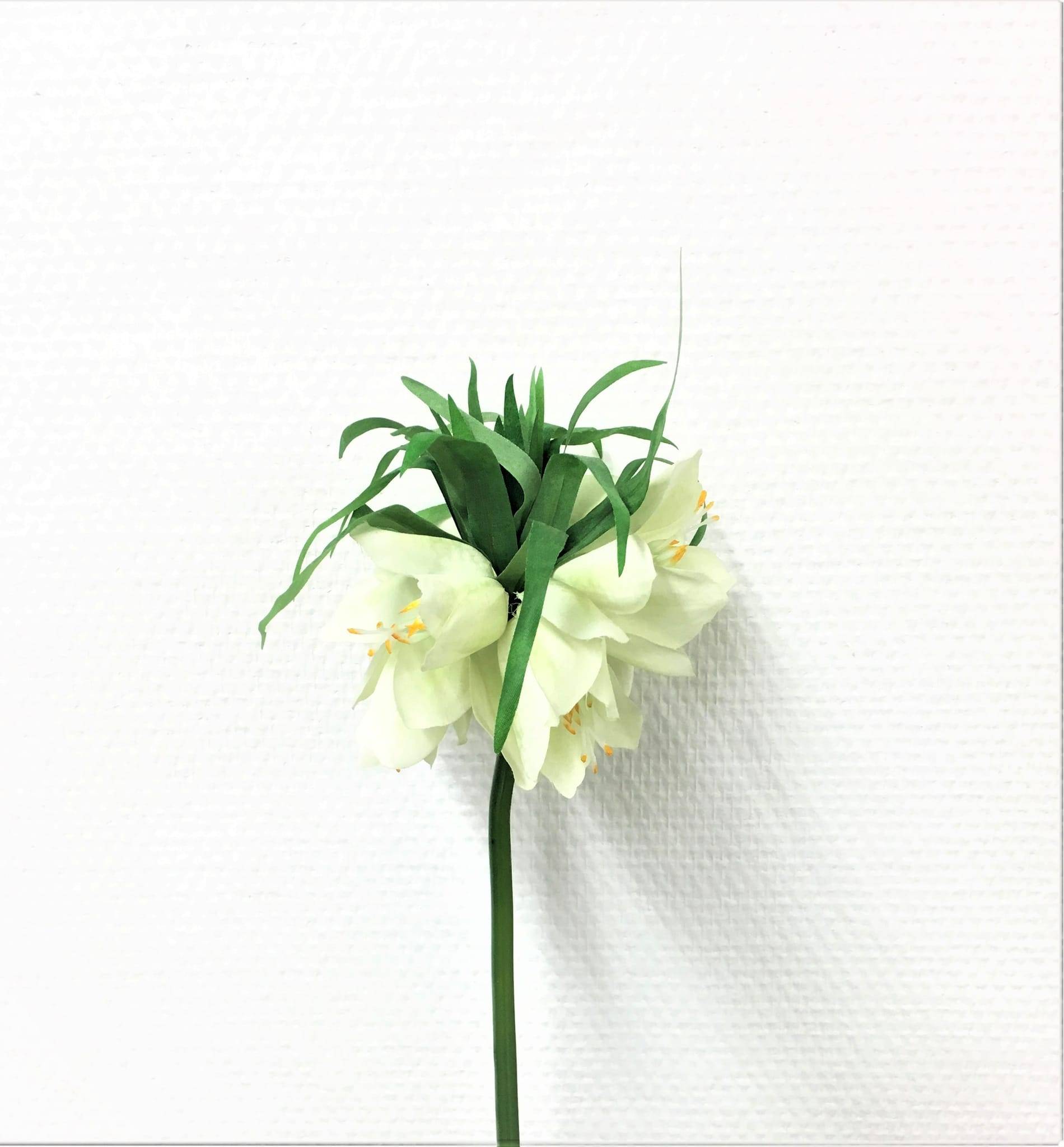 Kalyste - Tige de fritillaire artificielle crème H.55 cm
