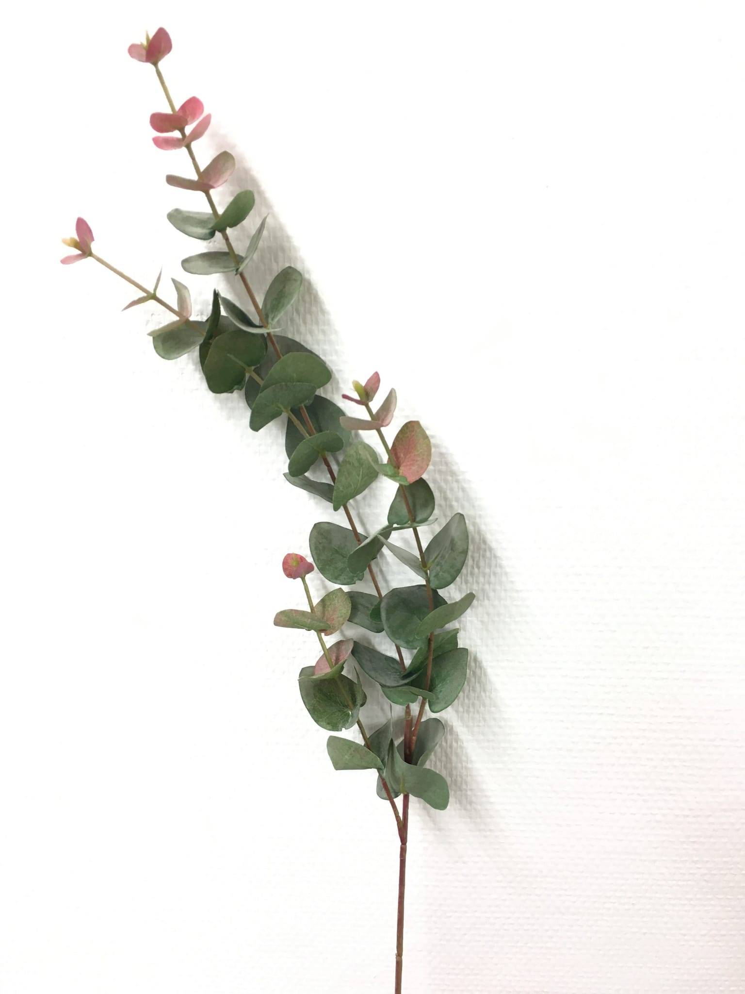 Tige d'eucalyptus gris vert rose artificielle 81 cm