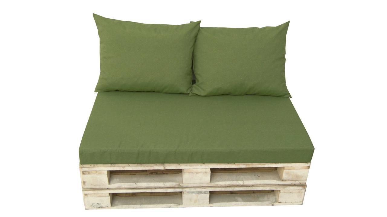 Jardin privé - Jardin privé - Kit de coussins pour palettes vert lichen - Image 2