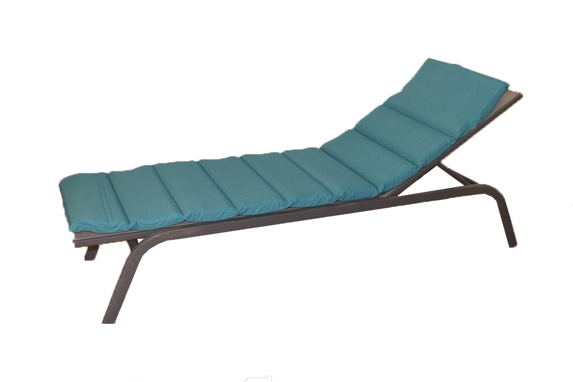Ecloz - Ecloz - Coussin bain de soleil Futon bleu L.185 x l.55 cm