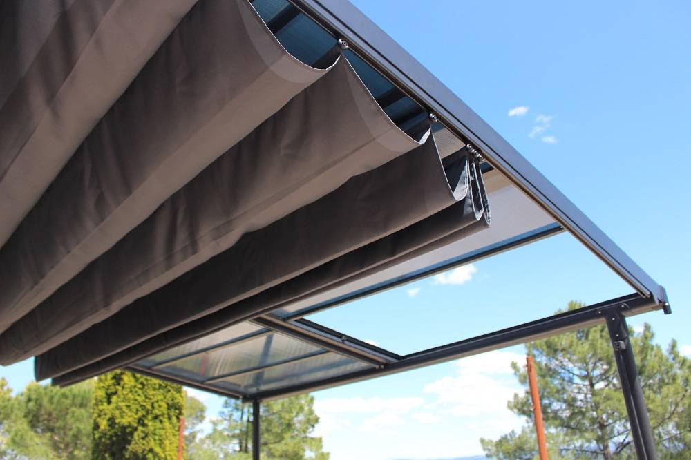 Couleurs du monde - Couleurs du monde - Pérgola Odessa gris antracita L.3 x l.3,60 m - Imagen 3